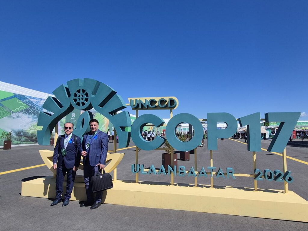 The UNCCD COP17 sign in Ulaanbaatar, Mongolia