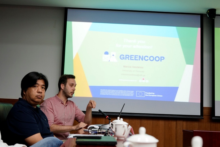 Dr Marios Vasileiou presenting GREENCOOP: Agroecology and Digital Innovations in Living Labs at the CAAS conference