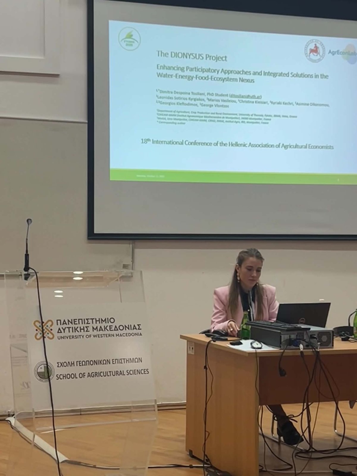 Presentation of the DIONYSUS project at the ETAGRO 2025 conference in Florina