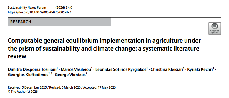 Graphical abstract of the systematic review on Computable General Equilibrium models in agriculture